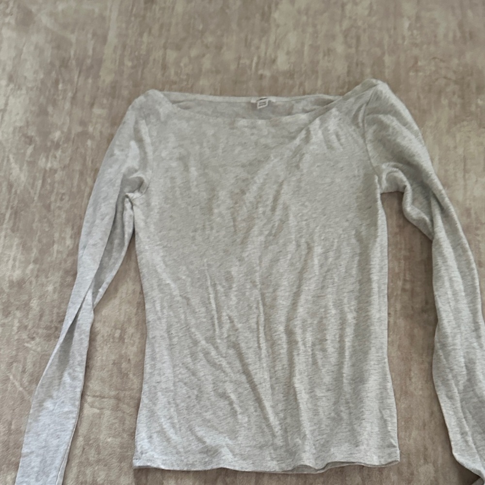 Garage Light Gray Long Sleeve Top